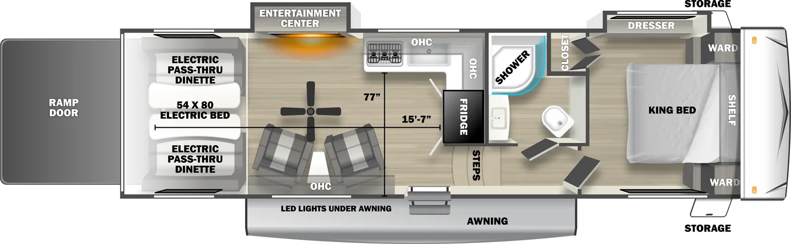 Shockwave 2800RLT Floorplan